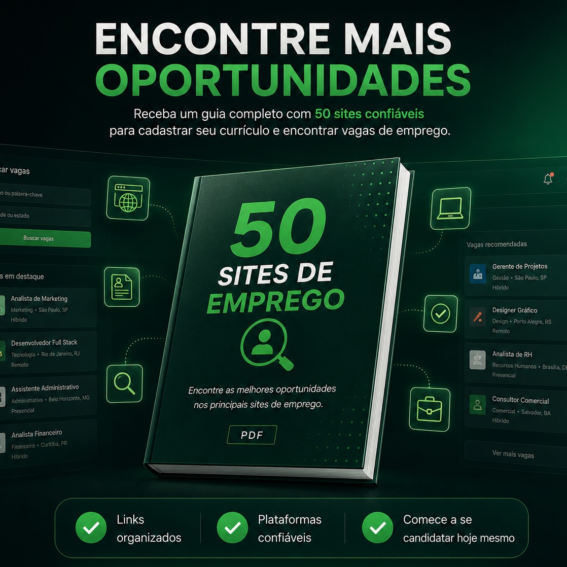 Guia com 50 sites de emprego